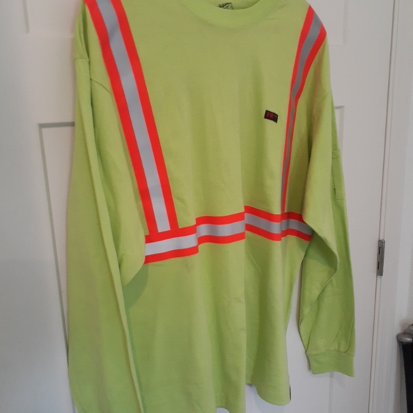 Black Stallion Fr T-Shirt Size XL Yellow Neon Workgear - Picture 2 of 7